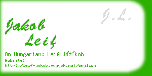 jakob leif business card